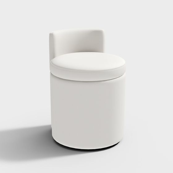 Modern Round Stool 3D model for Elegant Spaces