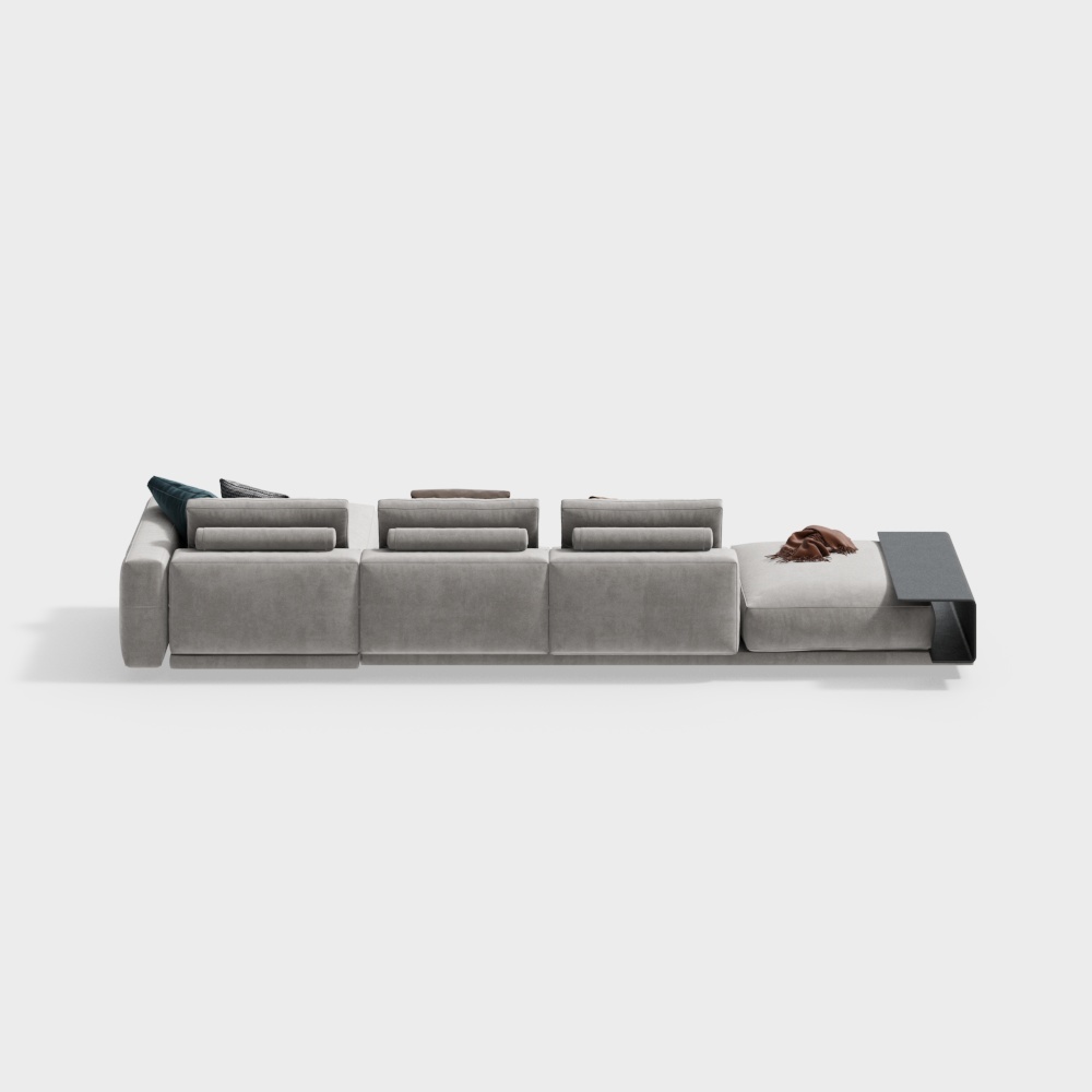 Luxurious Low-Poly Sofa 3D model for Modern Homes