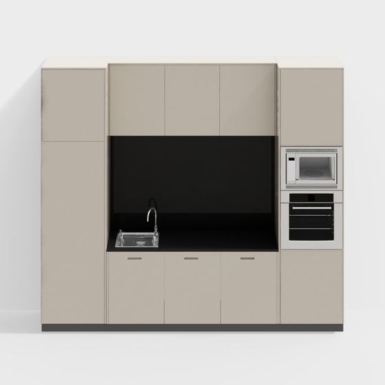 Contemporary Kitchen Cabinet 3D model