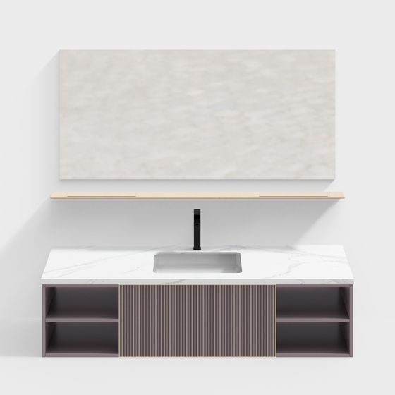 Stylish Bathroom Cabinet 3D model for Modern Spaces