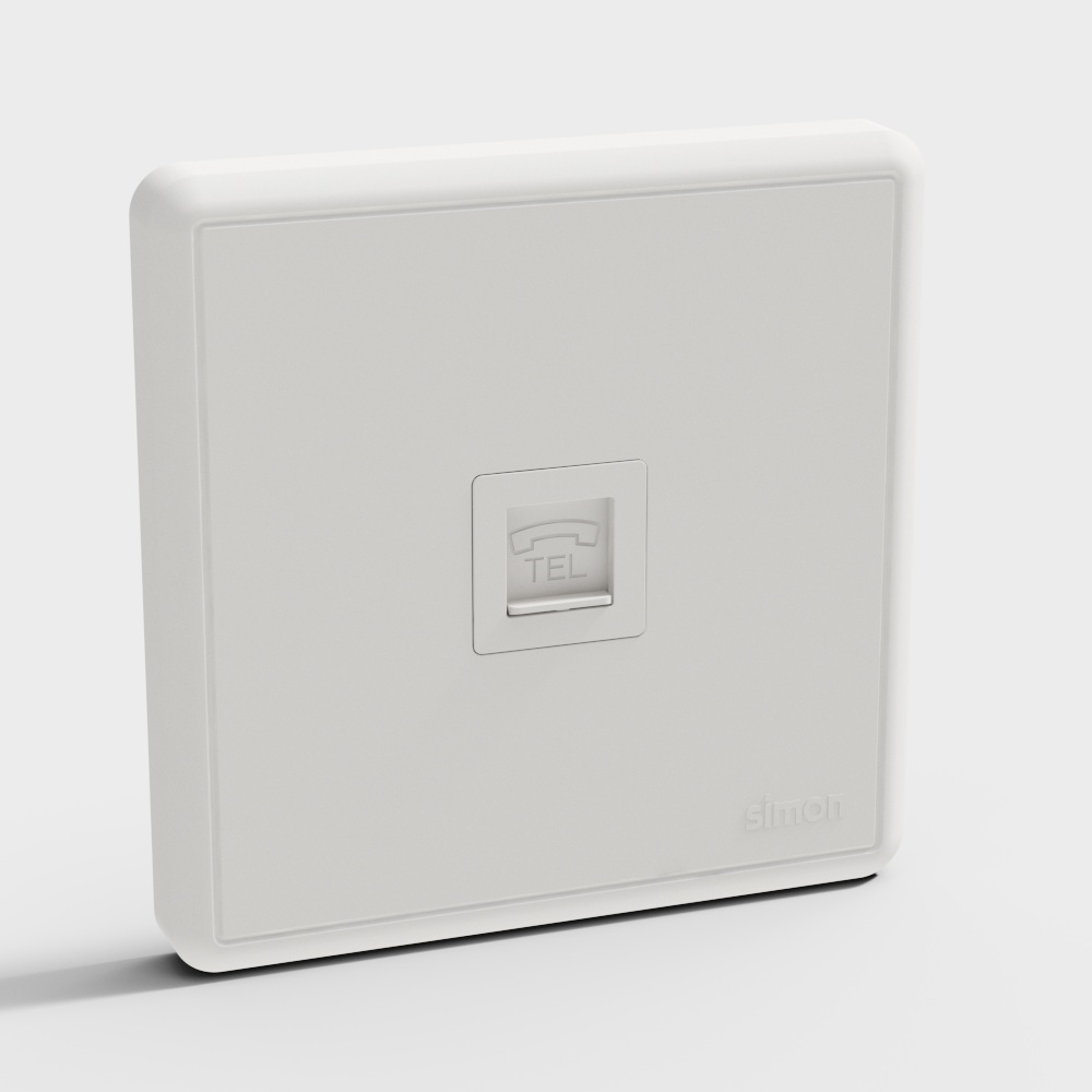 Telephone socket_white