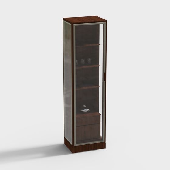 Elegant Display Cabinet 3D model for Modern Interiors