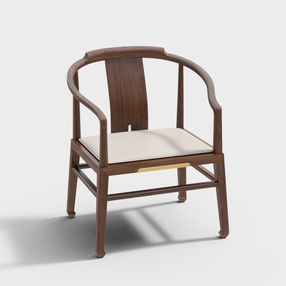 Elegant Round Chair 3D model