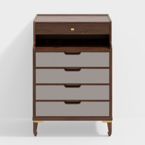 Elegant Mid-Century Modern Dresser 3D model