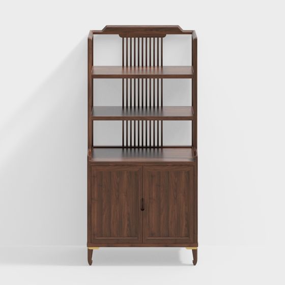 Vintage Bookshelf 3D model for Modern Interiors