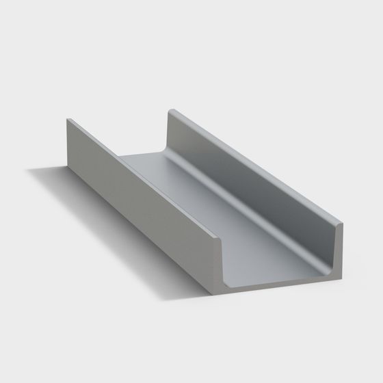 U-shaped Metal Beam 3D model