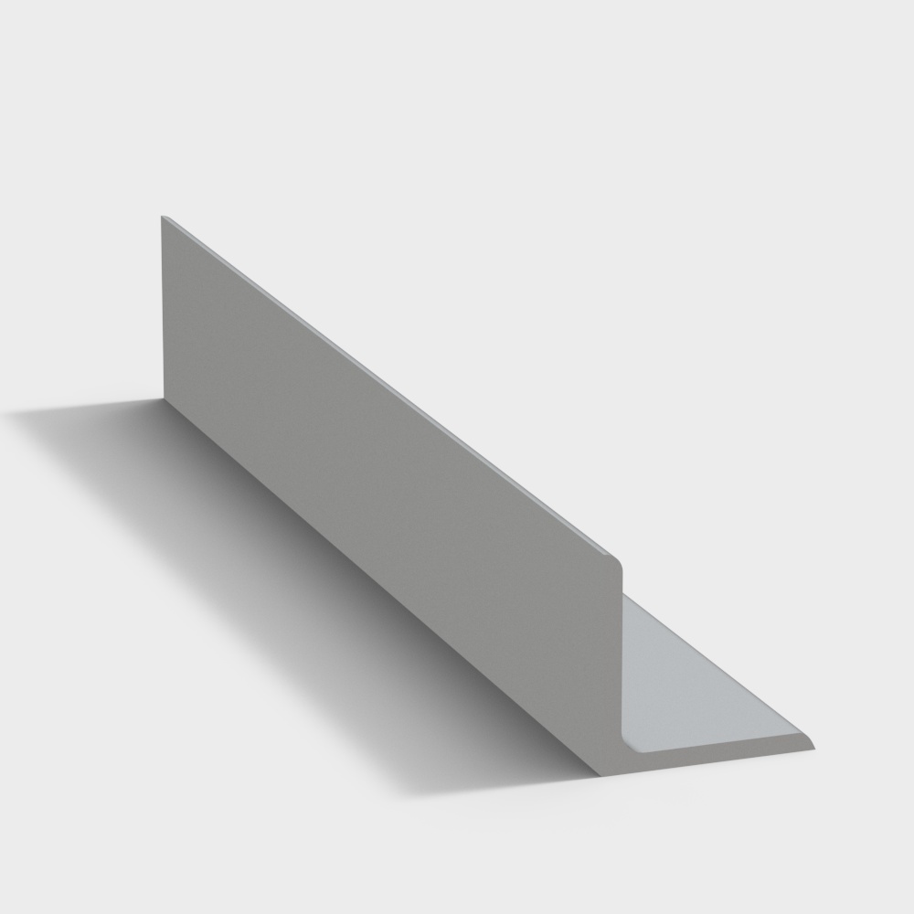 Modern grey metal wall panel with smooth matte finish and clean lines on white background