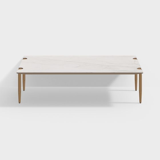 Stylish Marble Coffee Table 3D model for Modern Spaces