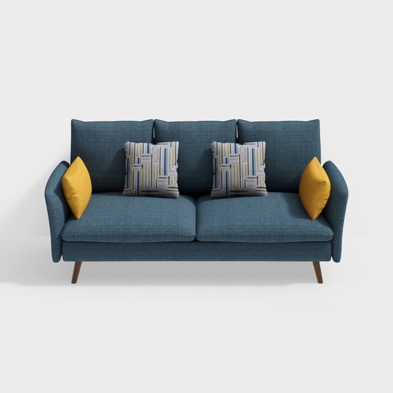 Stylish Low Poly Sofa 3D model