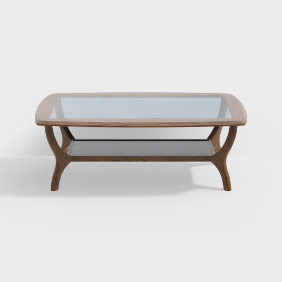 Elegant Low-Poly Coffee Table 3D model