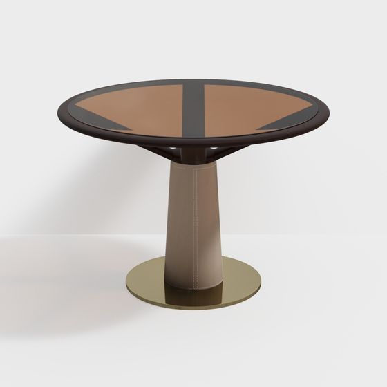 Low Poly Round Table 3D model