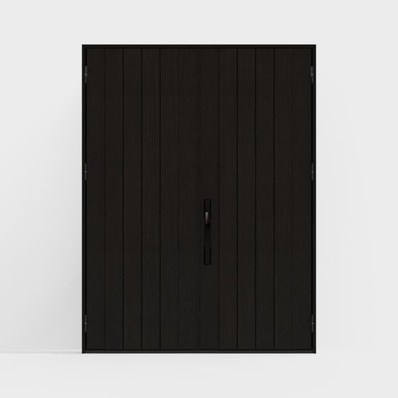 Деревянная дверь LIXIL - входная дверь - двойная дверь D02 - B цвет итальянской сосны (деревянная текстура) -