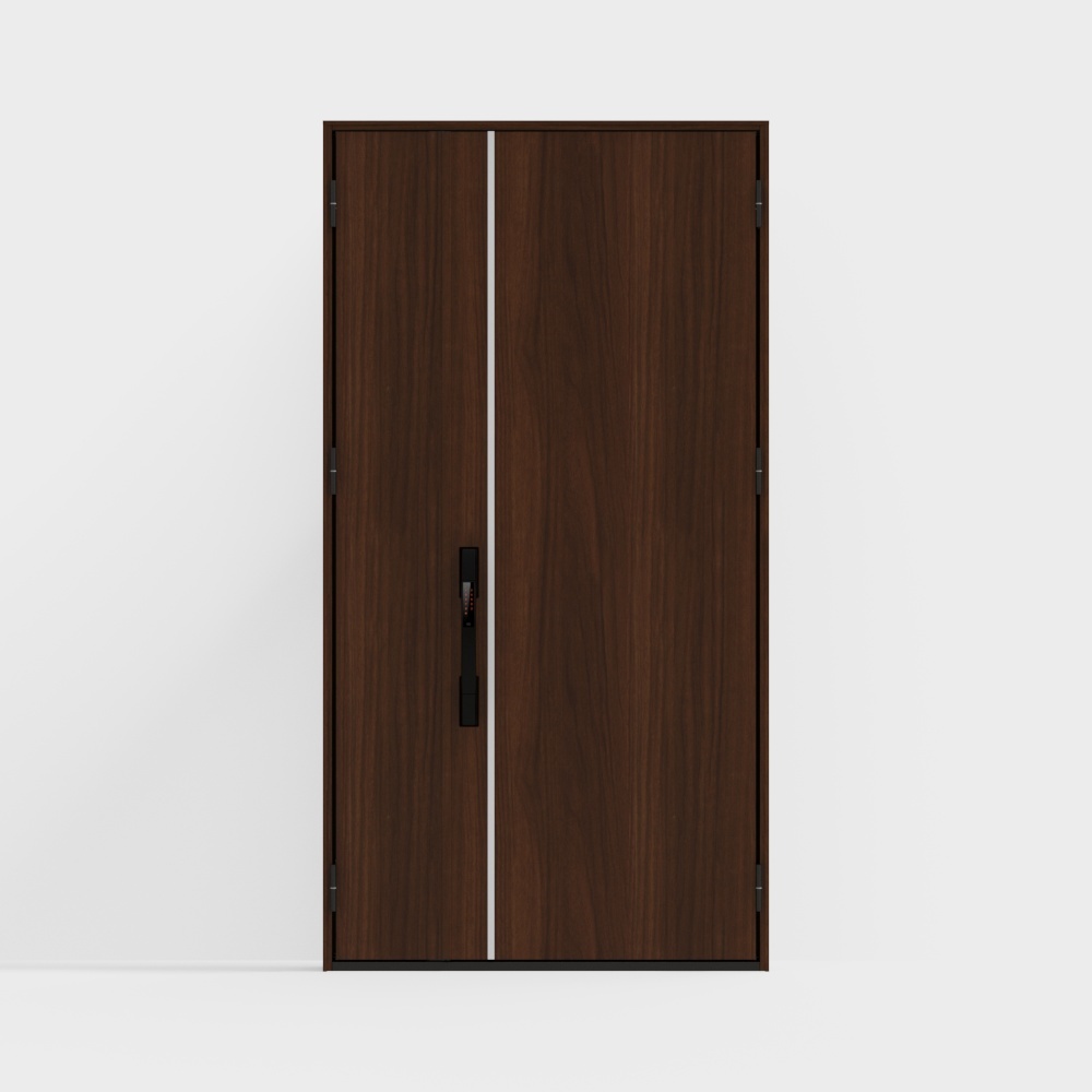 Деревянная дверь LIXIL - входная дверь - P03 - C цвет книги ароматного кофе (древесная текстура)