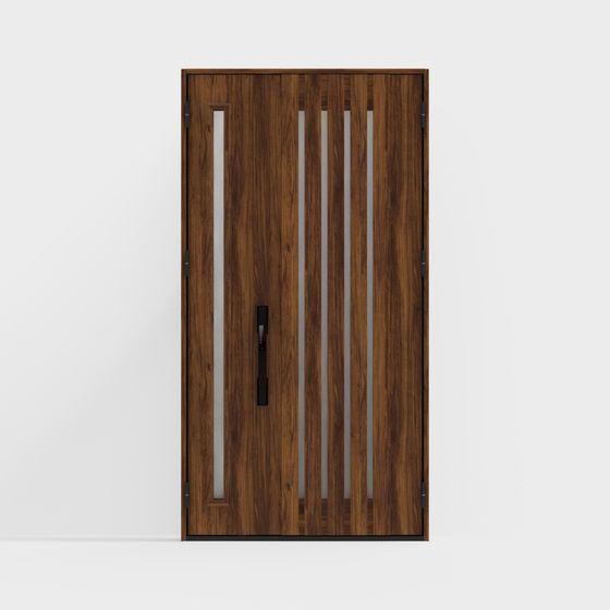 Elegant Low-Poly 3D Door Model