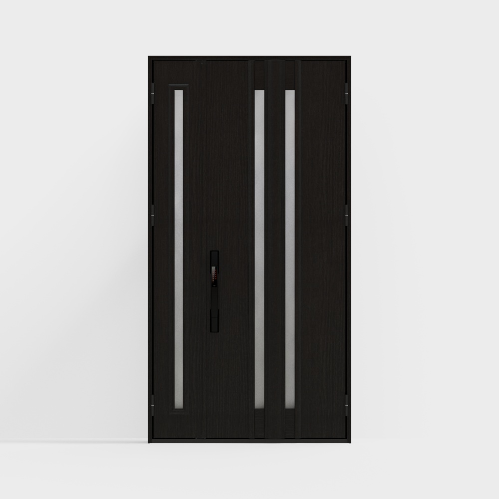 Porte en bois LIXIL - Porte d'entrée - Sous-Porte G02 - B Couleur Pin Italien (Fini Bois)