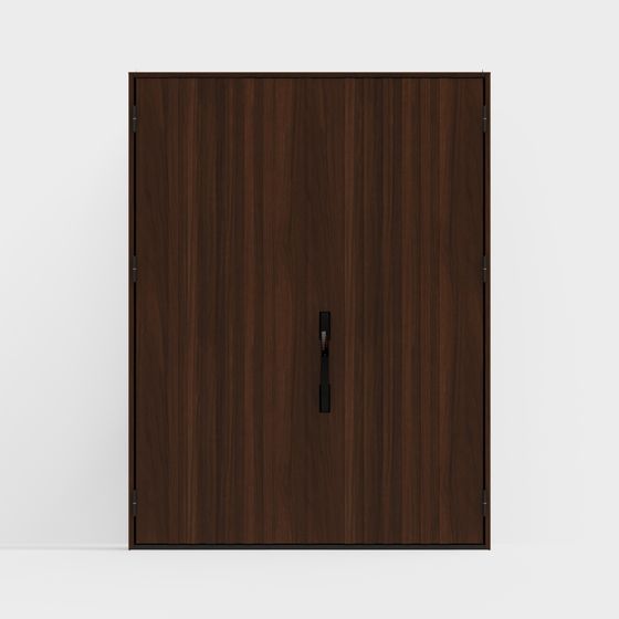 Elegant Low-Polygon Door 3D model