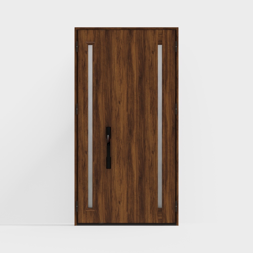 LIXIL Wooden Door - Entrance Door - G03  - J Teak Color (Relief)