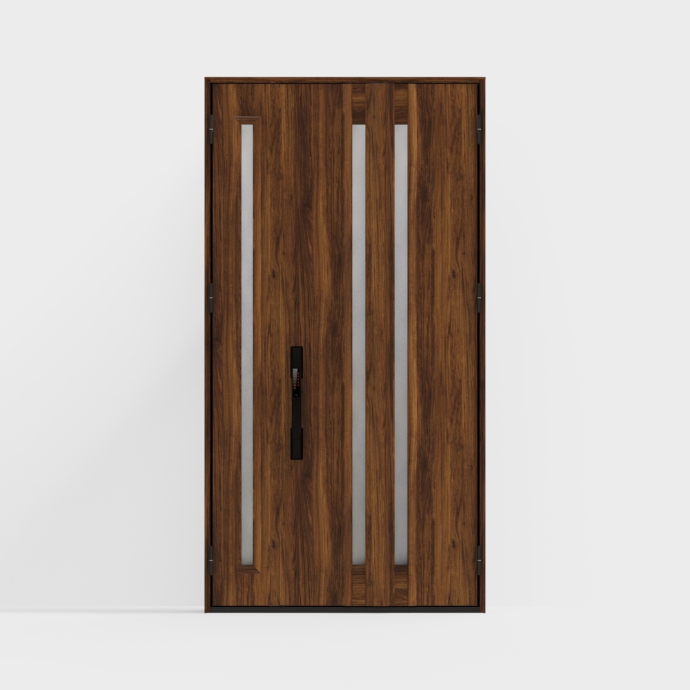 LIXIL Wooden Door - Entrance Door - G02  - J Teak Color (Relief)