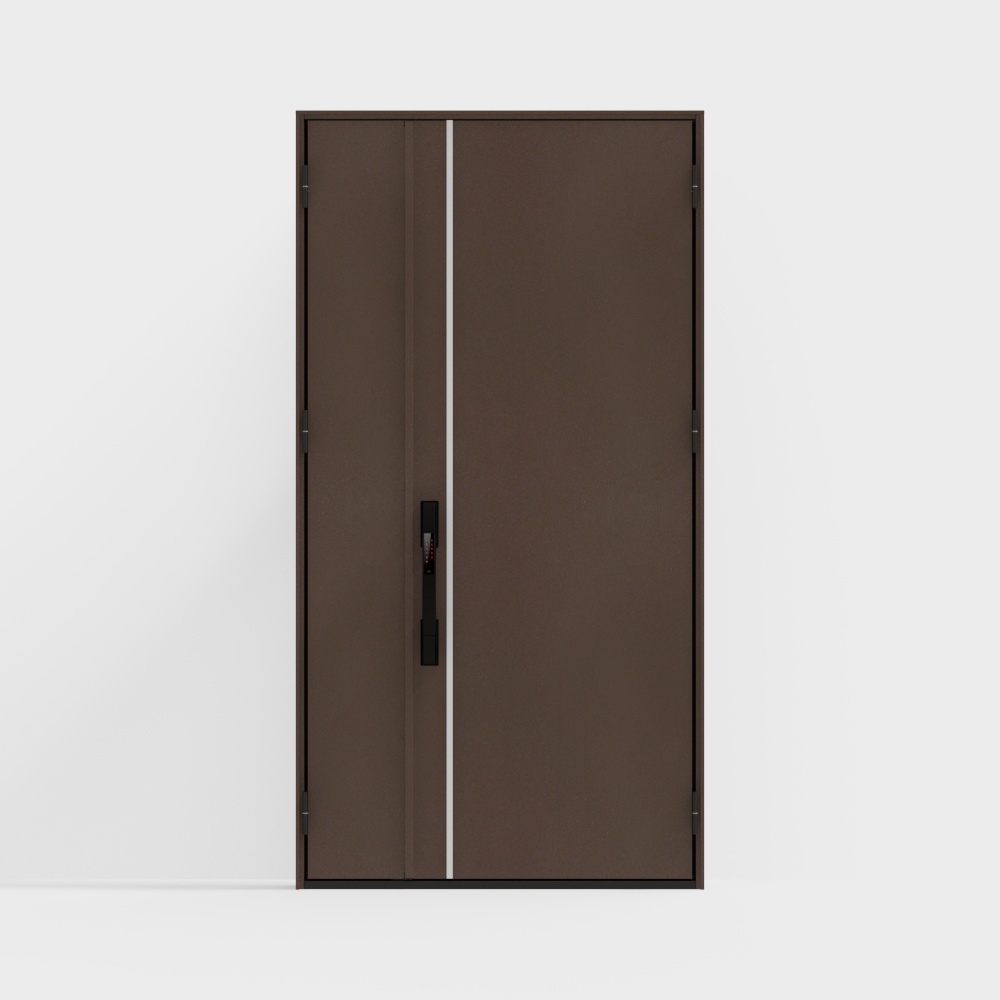 Деревянная дверь LIXIL - входная дверь - P03 - G Черно-коричневая (спрей-покраска)