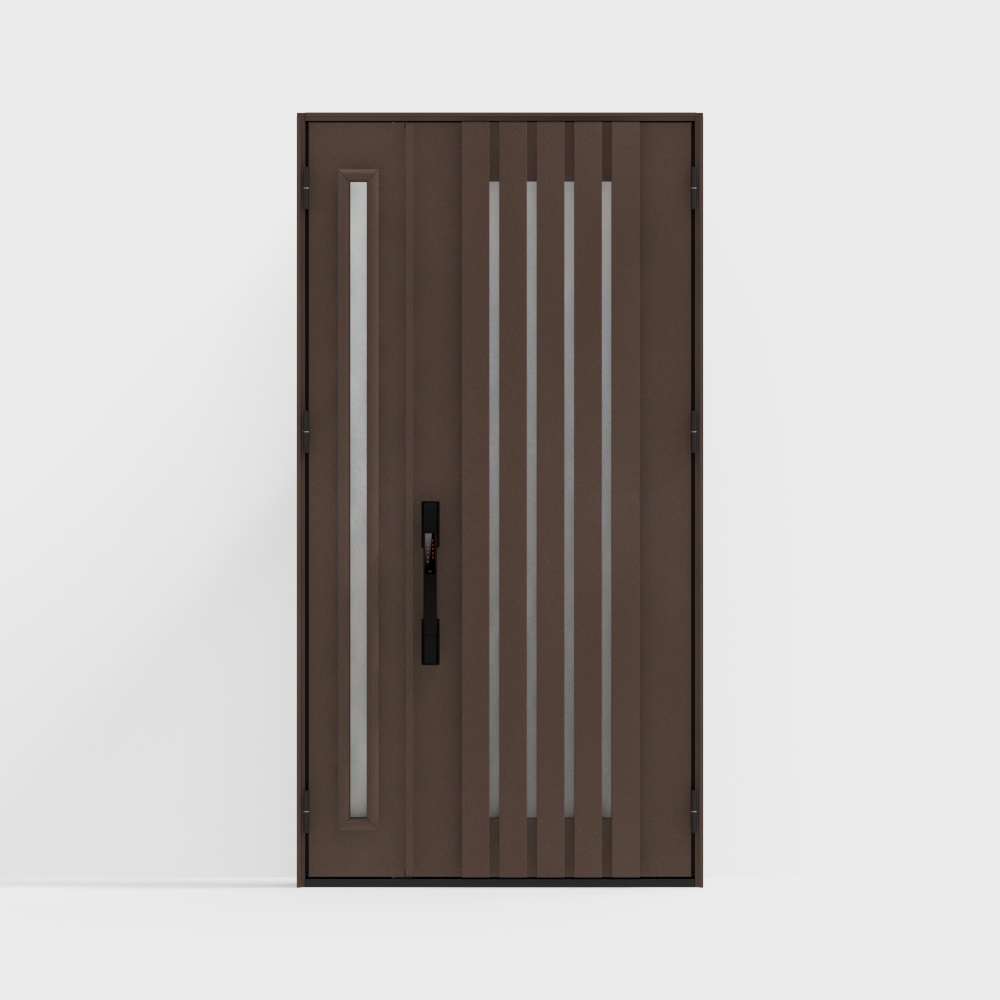 Деревянная дверь LIXIL - Входная дверь - G04 - G Черно-коричневая (спрей)