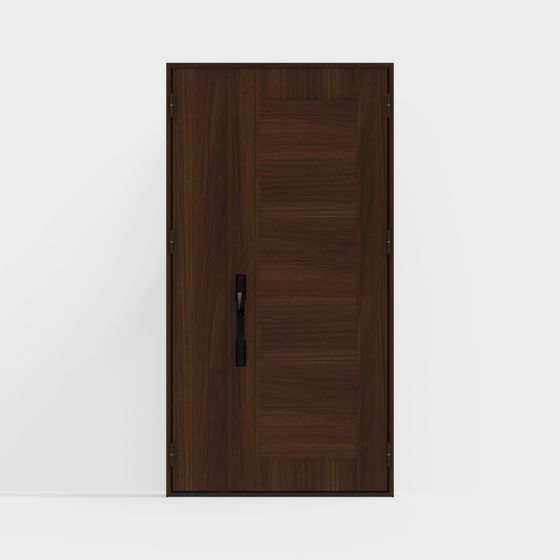 Stylish 3D Model Door with Natural Aesthetic