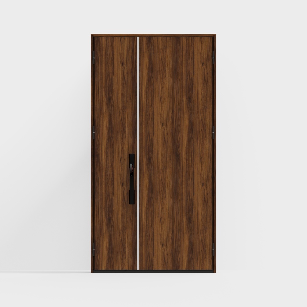 Porta in legno LIXIL - Porta d'ingresso - P03 - J Colore teak (rilievo)