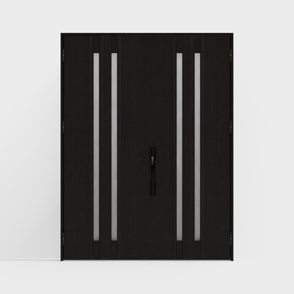 LIXIL Wooden Door - Entrance Door - G02 Double Door - B Italian Pine Wood Color (Wood Grain) -