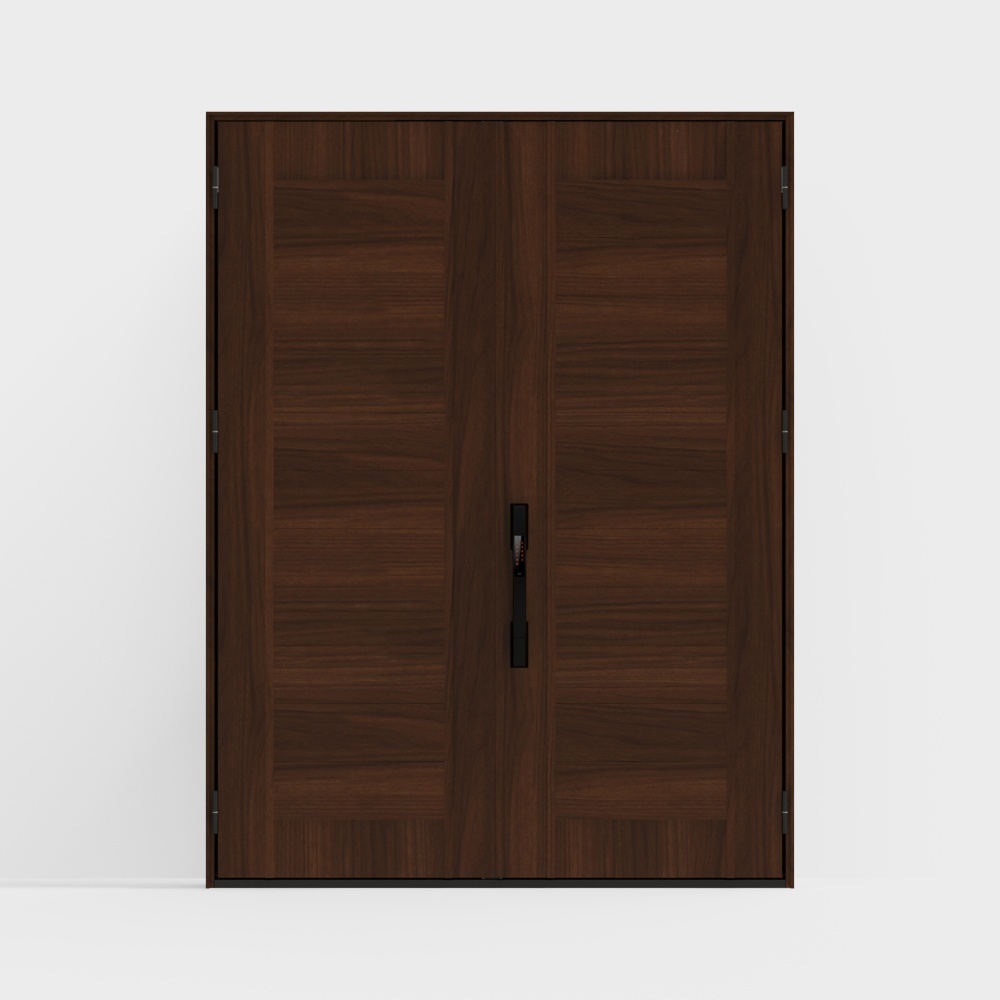 LIXIL 목제 도어 - 현관 도어 - D03 양문 - C 책 향기 커피 색상(우드 그레인)