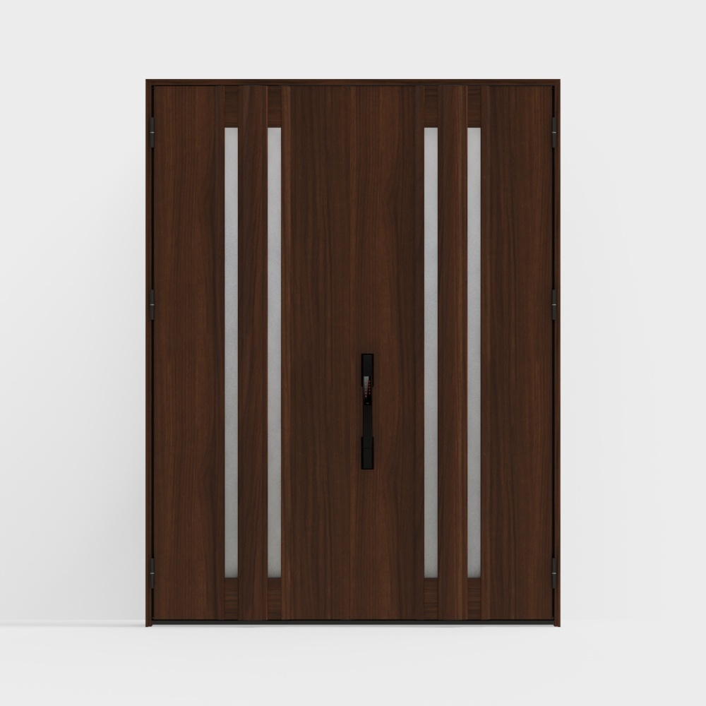 ประตูไม้ LIXIL - ประตูเข้าสู่ - G02 ประตูคู่ - C กาแฟหอมหนังสือ (ลายไม้)