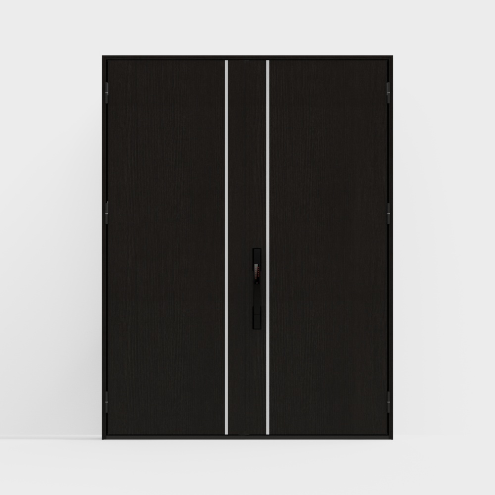 Деревянная дверь Lixil - входная дверь - P03 двустворчатая - цвет итальянской сосны (структура дерева) - наружное открытие