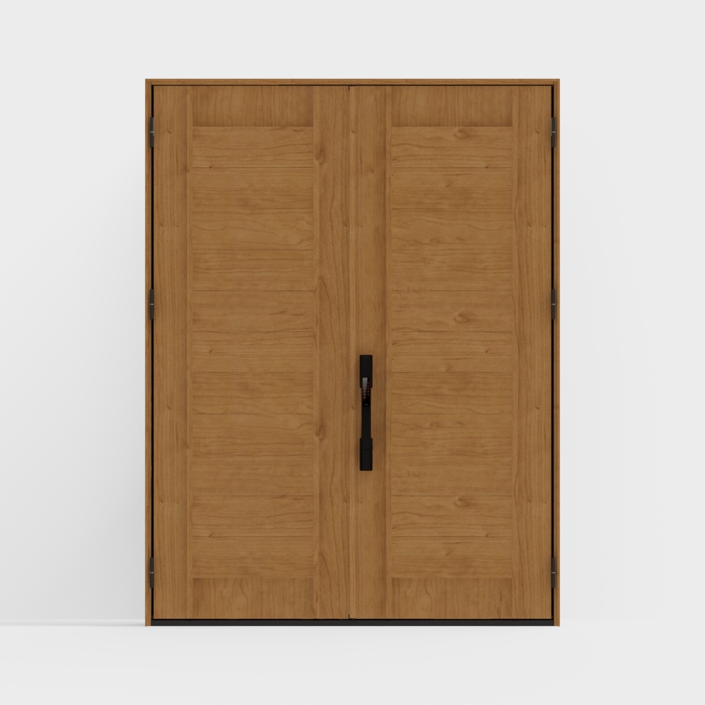 City Door 3D Model – Modern Minimalist Wood Design