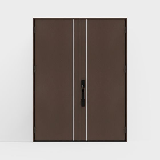 Minimalist Double Door 3D Model Design