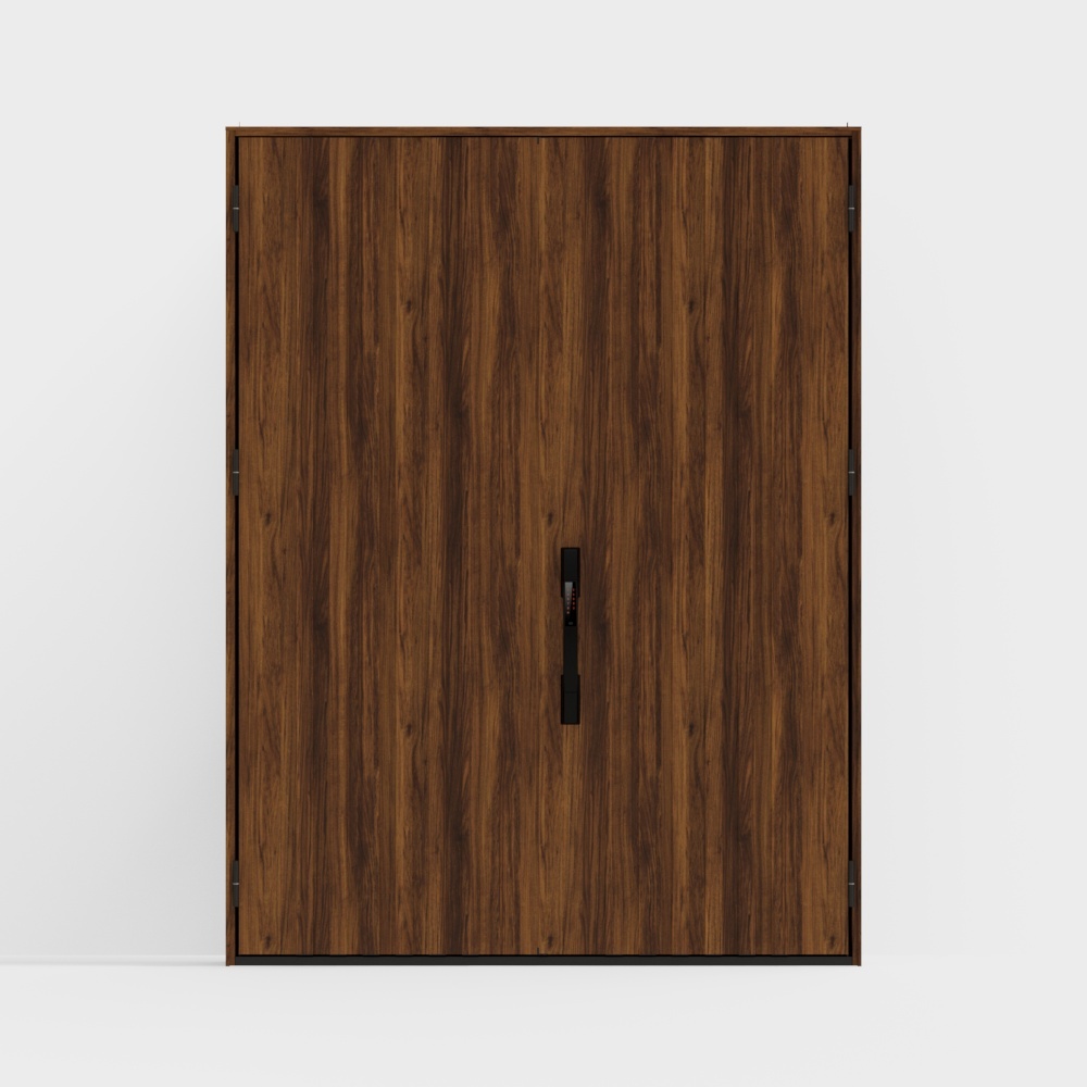 Urban Retreat Door 3D Model – Low-Poly Wood Design