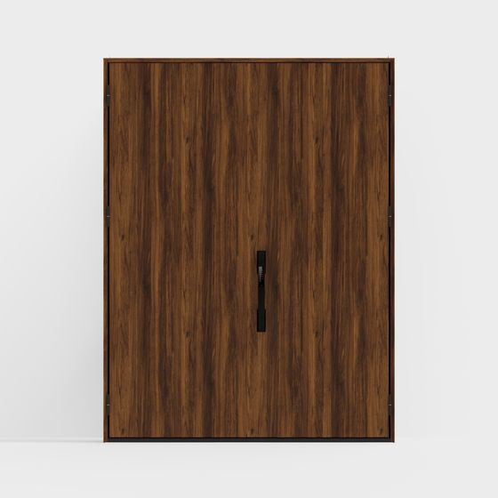 Деревянная дверь Lixil - Двойная дверь D01 - Цвет тика (Тиснение) - Открывание наружу