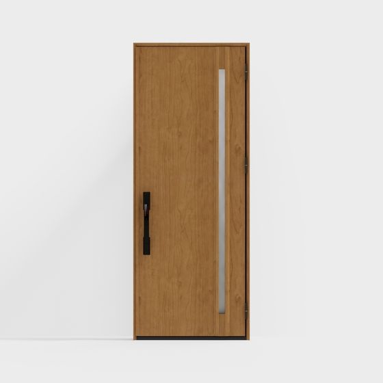 Porta in Legno LIXIL - Porta D'ingresso - G03 Foglia Singola - F Marrone Chiaro (Venatura)