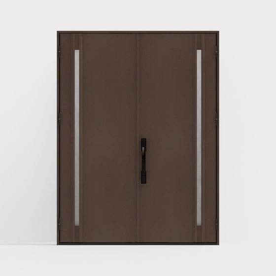 Деревянная дверь LIXIL - входная дверь - G03 двойная дверь - G черно-коричневая (Лакировка) -