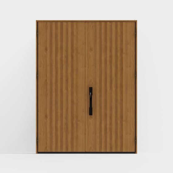 Stylish Low-Poly Scandinavian Door 3D model