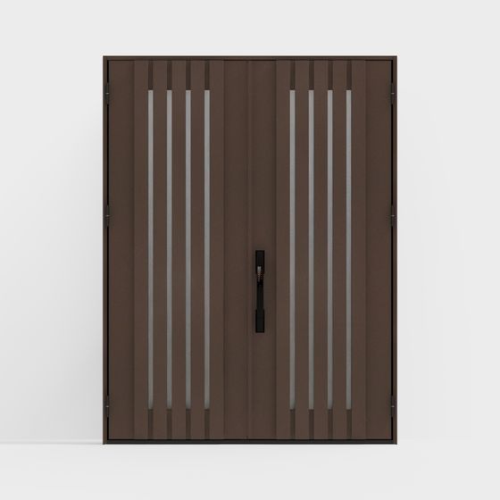 Cửa gỗ LIXIL - Cửa chính - Cửa đôi G04 - Màu nâu đen (Sơn phun) -