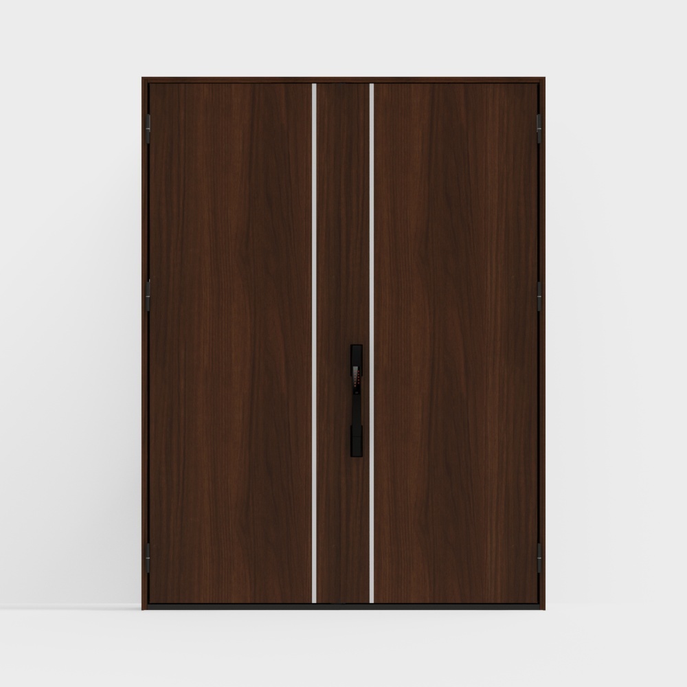 LIXIL wooden door - entrance door - P03 double door - C book fragrant coffee color (wood grain) -