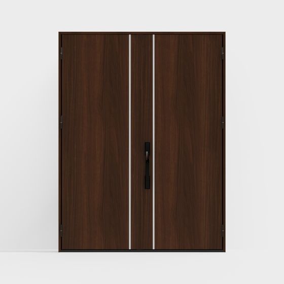 Stylish Walnut Door 3D model for Modern Spaces