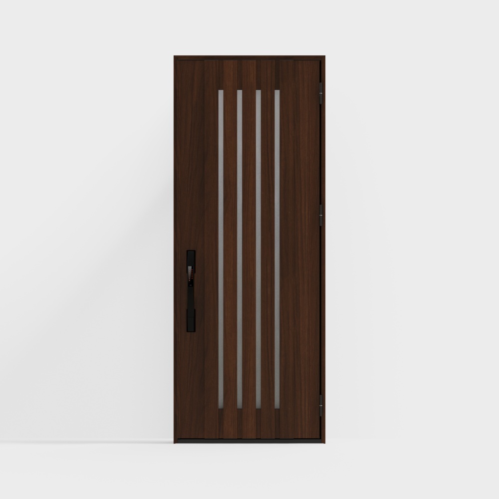 LIXIL wooden door - entrance door - G04 single door - C book fragrant coffee color (wood grain) -