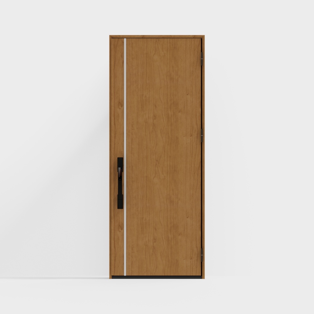 LIXIL wooden door - entrance door - P03 single door - F light brown (wood grain) -