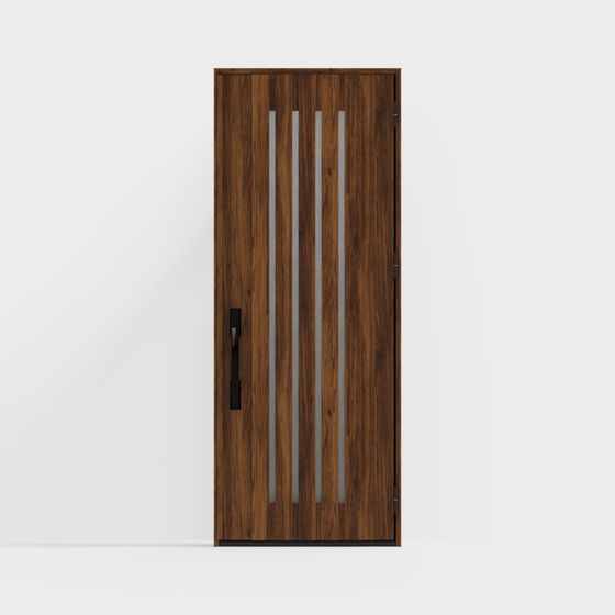 Stylish Low-Poly 3D Door Model for Modern Interiors