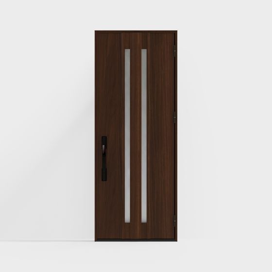 Elegant Low-Poly 3D Model Door for Modern Spaces