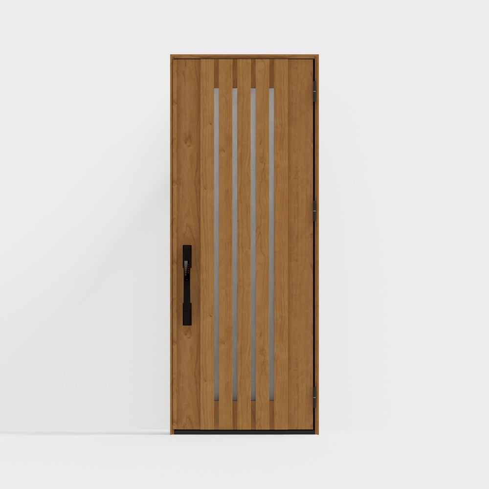 Деревянная дверь LIXIL - входная дверь - одиночная дверь G04 - F светло-коричневый (деревянная текстура) -