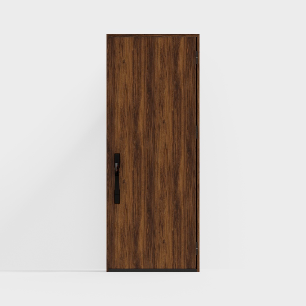 Porte en bois LIXIL - Porte d'entrée - P01 Porte Simple - B Couleur Pin Italien (Finition bois)