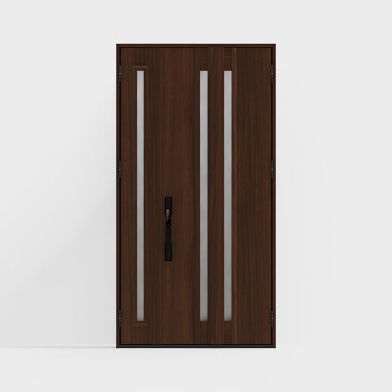 Elegant Low-Polygon Door 3D model