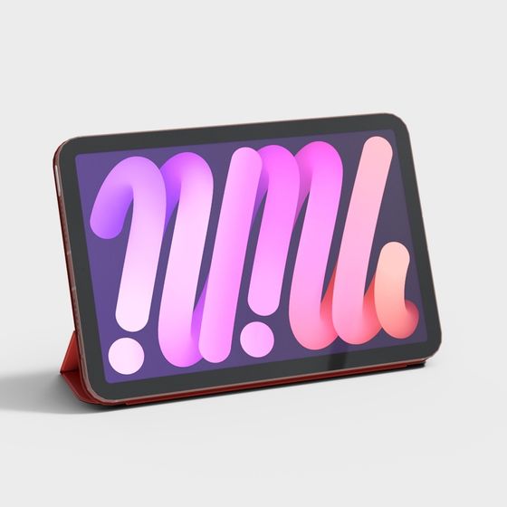 Colorful Tablet Low-Poly 3D Model