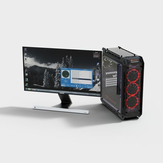 Gamer’s Dream Setup Low Poly 3D model