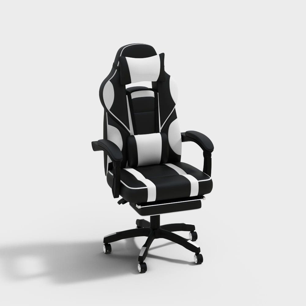 Modern office chair black and white gaming chair